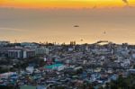 View Hua Hin City At Sunrise Stock Photo