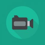 Technology Flat Icon. Video Camera Stock Photo