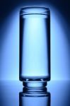 Glass Of Water Spot Light Blue Stock Photo