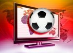 Soccer TV Stock Photo