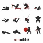 Weight Training Icon Stock Photo