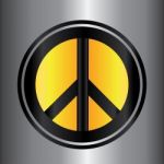 Peace Sign Button Stock Photo