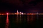 Venice Italy Saint George Island By Night Stock Photo