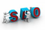 3d People And Word "seo" Stock Photo