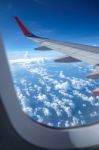 Aircraft Wing Stock Photo