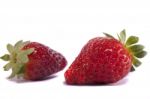 Isolated Strawberries Stock Photo