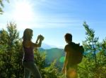 Tourists Stock Photo