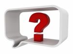 Question Mark In Speech Bubble Stock Photo