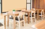 Interior Blur Of Street Coffee Shop Stock Photo