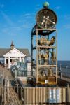 Southwold Pier Waterclock Stock Photo