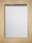 White Blank Note Book Vertical Stock Photo