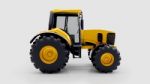 Farm Tractor In Studio Stock Photo