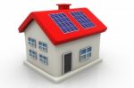 Solar Panel On House Stock Photo