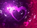 Hearts Background Shows Romantic Relationship And Marriage
 Stock Photo