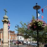 View Of The High Street In East Grinstead Stock Photo