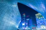 Seoul, South Korea - February 3: Dongdaemun Design Plaza Is A Modern Architecture In Seoul Designed By Zaha Hadid.photo Taken February 3,2015 In Seoul, South Korea Stock Photo