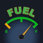 Fuel Gauge Represents Power Source And Dial Stock Photo