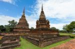 Unesco World Heritage Site Wat Sa Si In Sukhothai Stock Photo