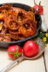 Fresh Seafoos Stew On An Iron Skillet Stock Photo