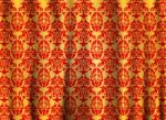 Art Pattern Curtains Wallpaper Stock Photo