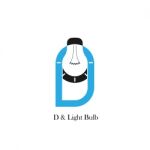 D-letter/alphabet Icon And Light Bulb Abstract Logo Design Stock Photo