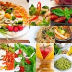 Healthy Vegetarian Vegan Food Collage Stock Photo