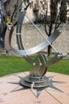 Modern Sundial In Bergamo Stock Photo