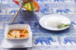 Tom Yum Goong Soup - Thai The Most Famous Dish Stock Photo