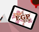 Egp Currency Represents Forex Trading And Exchange Stock Photo