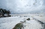 Spring Storm In Uruguay. Piriapolis Coastline Stock Photo