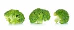 Fresh Broccoli Isolated On The White Background Stock Photo