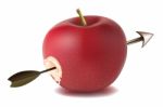 Apple With Arrow Stock Photo