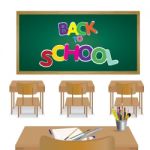 Welcome Back To School. Classroom Of Student Stock Photo