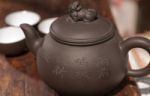 Chinese Green Tea Pot And Cups Stock Photo