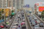 Bangkok, Thailand - June 31, 2016: Traffic Reaches Gridlock On A Stock Photo