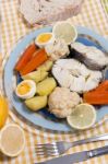 Hake Fish With Cauliflower And Potatoes Stock Photo