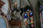 Detail View Of St Stephans Cathedral In Vienna Stock Photo