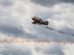 The Trig Aerobatic Team Flying Over Biggin Hill Airport Stock Photo