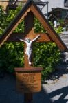 Well Kept Graveyard At The Maria Hilf Pilgrimage Church In Halls Stock Photo