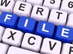 File Keys Show Files Or Data Filing
 Stock Photo