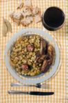 Portuguese Faba Beans Meal Stock Photo