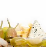 Fresh Pears And Cheese Stock Photo