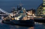 Hms Belfast In London Stock Photo