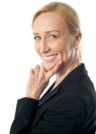 Smiling Senior Corporate Woman Stock Photo