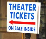 Sign For Theater Tickets Stock Photo