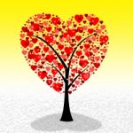 Tree Hearts Represents Valentine Day And Environment Stock Photo