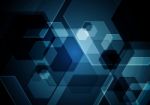 Technology Abstract Hexagonal  Background Stock Photo