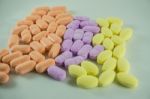 Vitamin C Tablets. Selective Focus Stock Photo