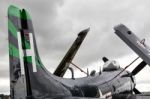 Douglas Skyraider Parked At Goodwood Stock Photo