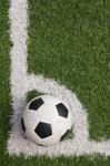 Fake Grass Soccer Field Stock Photo